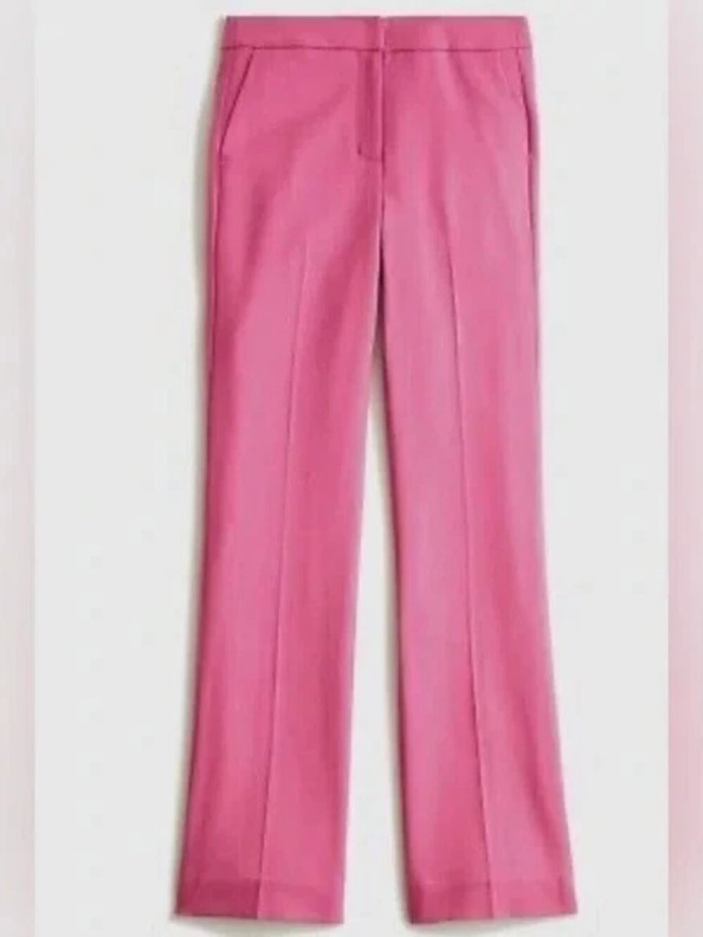 EUC J. Crew Pink Willa Full Length Wool Trousers in Size 10 - Picture 4 of 16